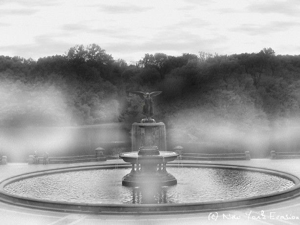 nyc_noir_et_blanc: fontaine central parc